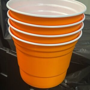 4 Vibrant Orange Party Buckets